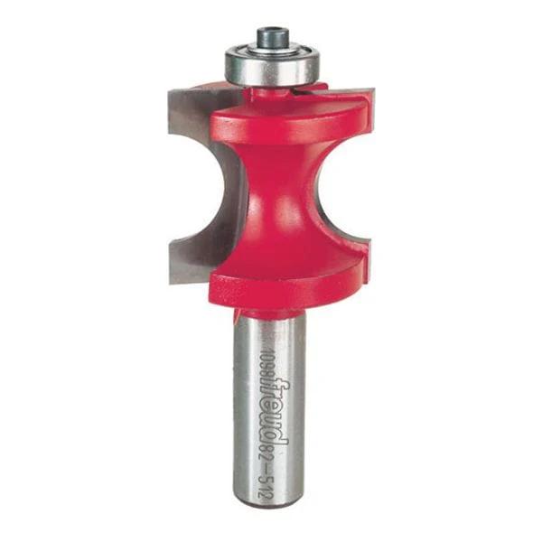 82-512 Half Round Router Bit with Bearing 1/2" Shank 3/8" R 1-5/16" CL